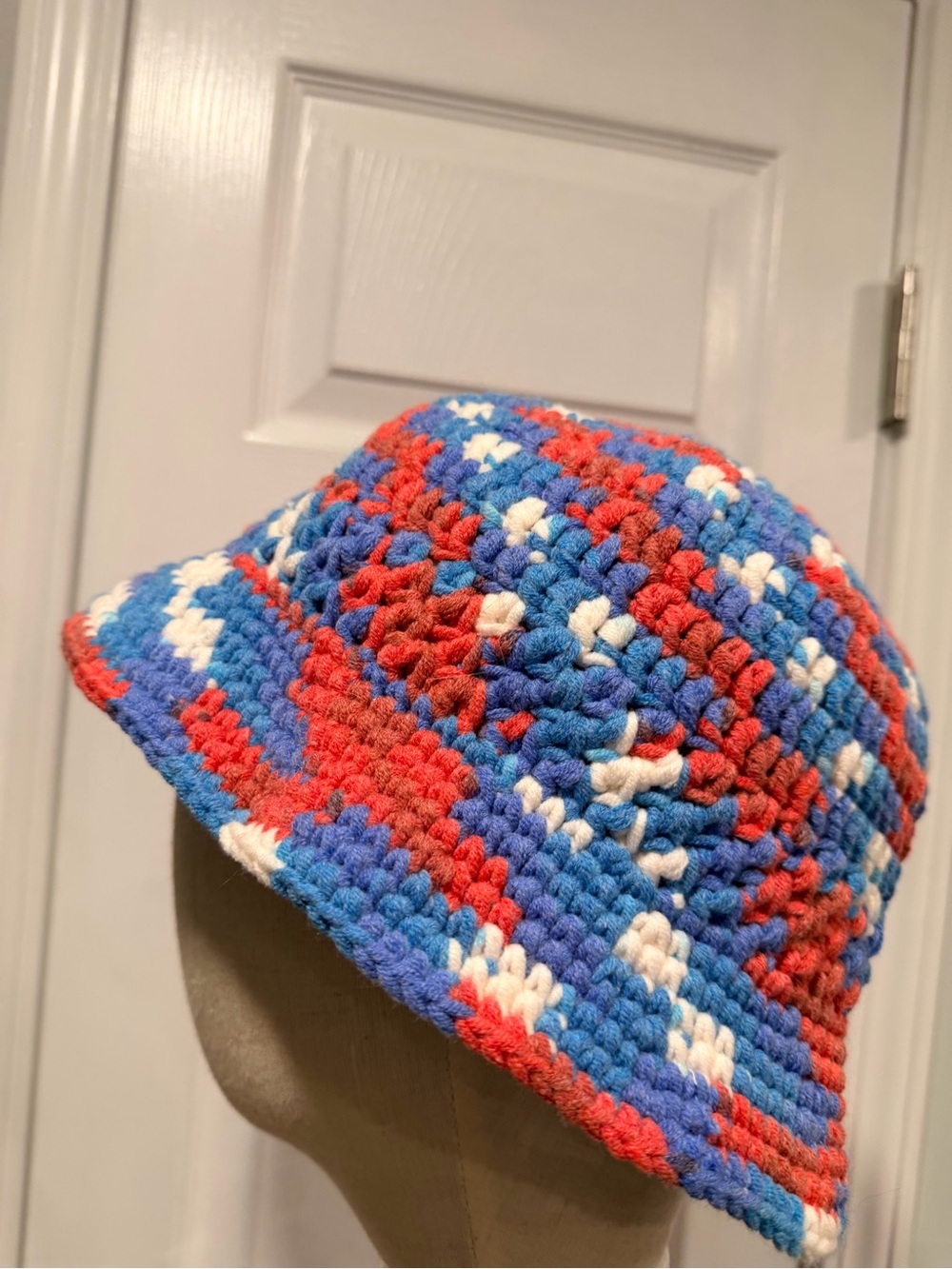 Handmade Crochet Bucket Hat 100% Cotton Lightweight Packable Festival Boho Beach